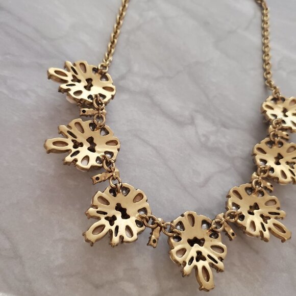 💕 J.Crew Rhinestone Crystal Cluster Stacked Statement Wedding Bridal Necklace - Picture 15 of 16